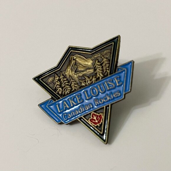 Lake Louise Skiing Lapel Hat Pin Canadian Rockies - Picture 7 of 7